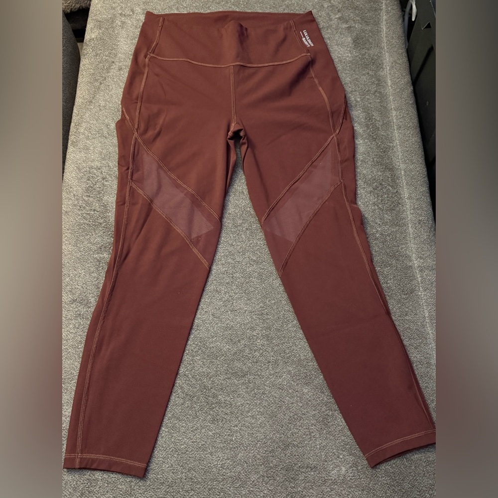 lululemon athletica Maroon High-Rise Leggings with Logo